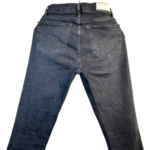RE/DONE Womens Jeans Size 28 Black High Rise Ankle Crop 70s Stove PipeFrayed - Picture 11 of 13